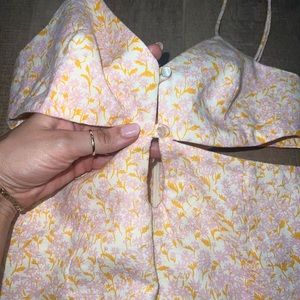 Zara floral mini dress